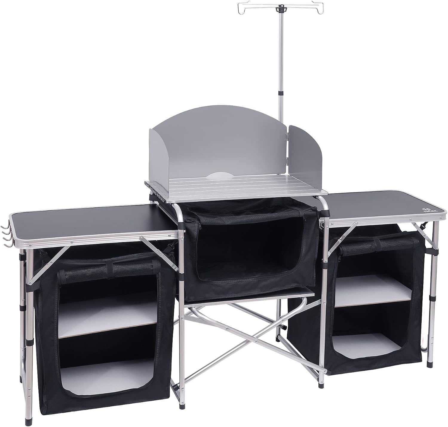 Outdoor Camping Kitchen Setup - Tavolo da Cucina Pieghevole da Campeggio,