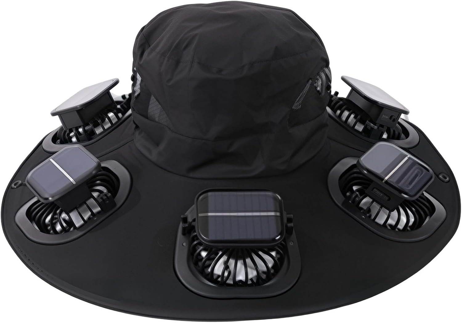 Outdoor Camping Hat - Cappello con 6 ventole solari, traspirante,