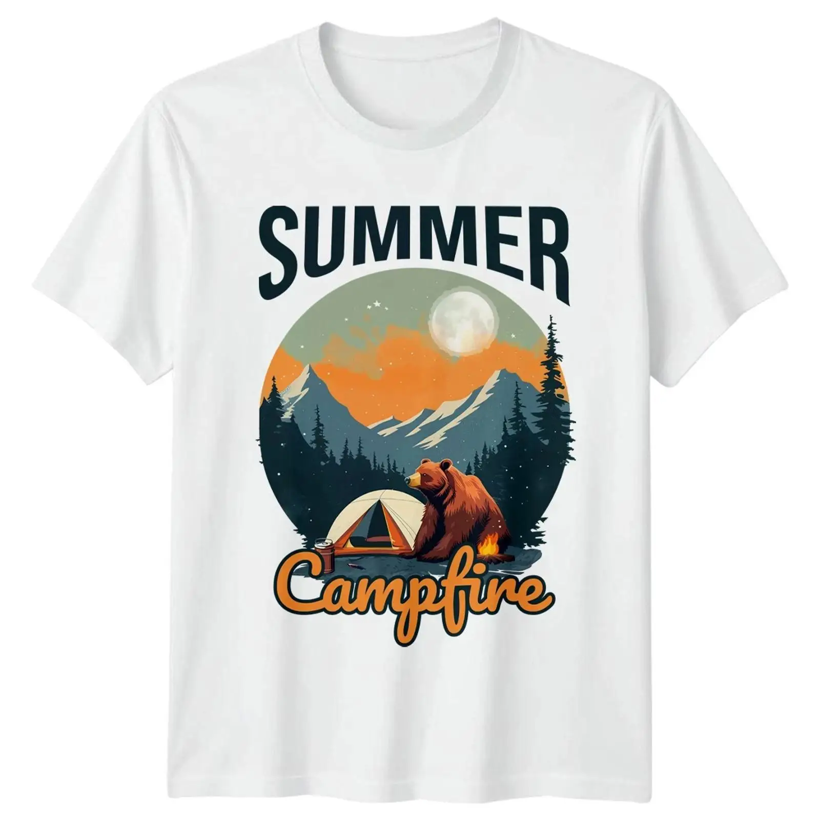 Outdoor Und Camping - T-shirt Sommer Lagerfeuer, regalo vintage per