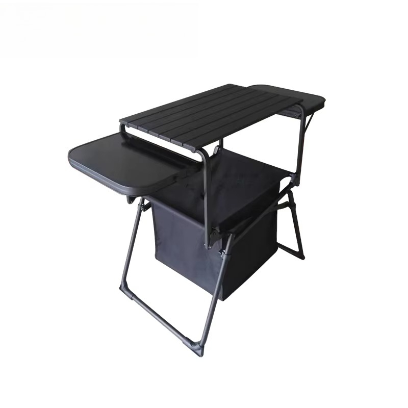 Outdoor Camping Kitchen Setup - Tavolo Pieghevole da Esterno in Alluminio