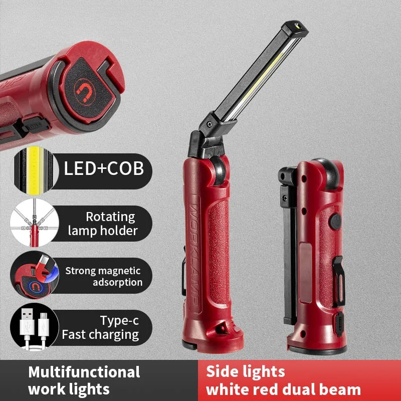 Outdoor Camping Adventure Lamp - Lampada da Lavoro LED COB Ricaricabile,