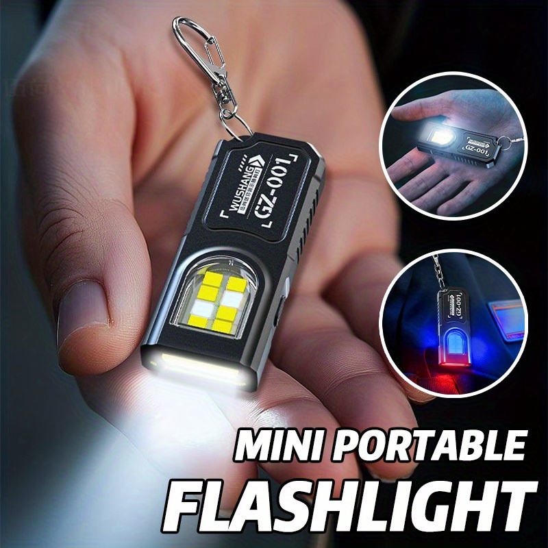 Outdoor Camping Adventure Lamp - Potente Mini Torcia LED COB Portachiavi,