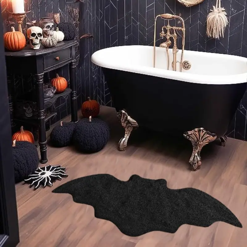 Outdoor Camping Kitchen Setup - Tappeto nero per pipistrelli di Halloween