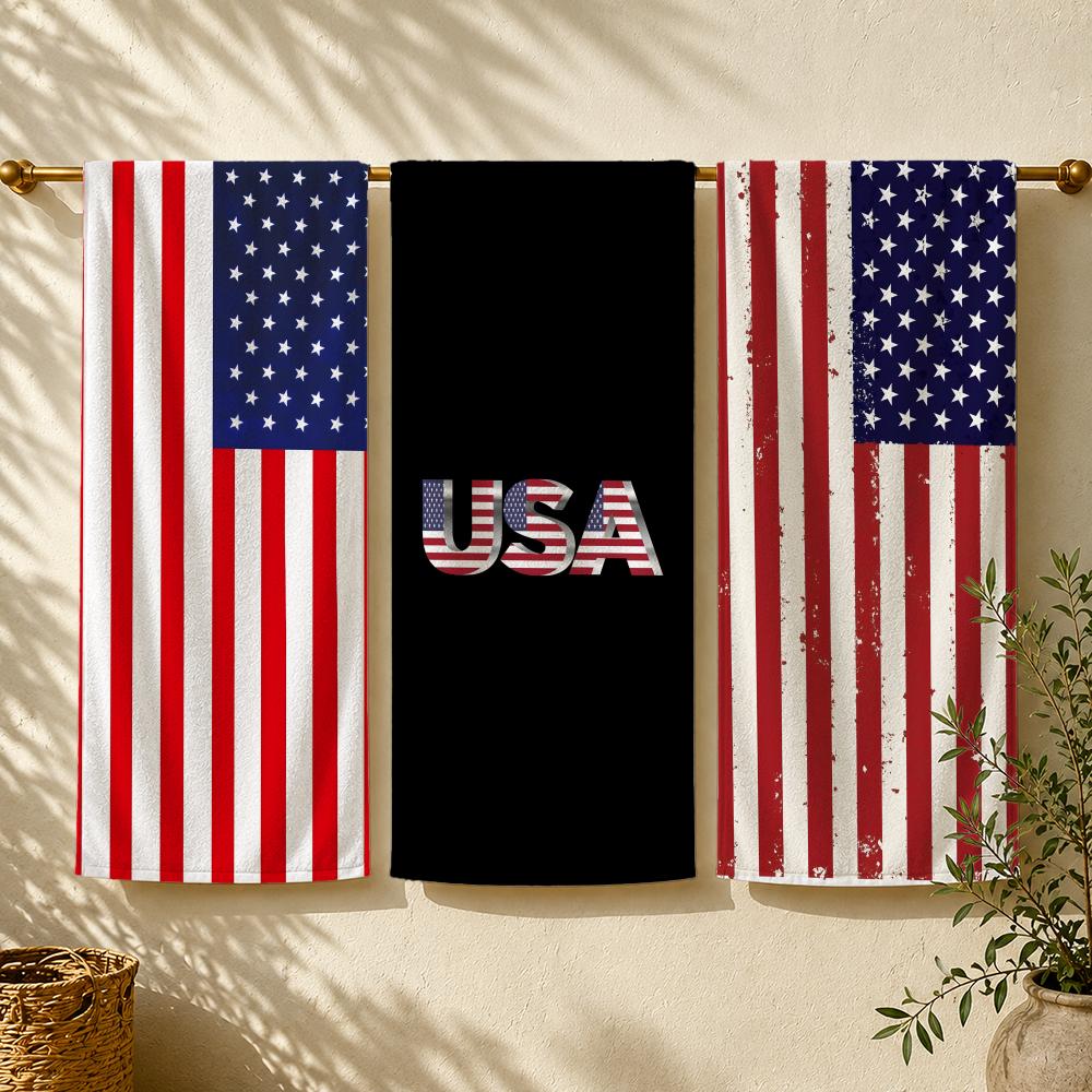 Outdoor Camping Usa - Flag A-America U-USA F-Flag Towel Asciugamano