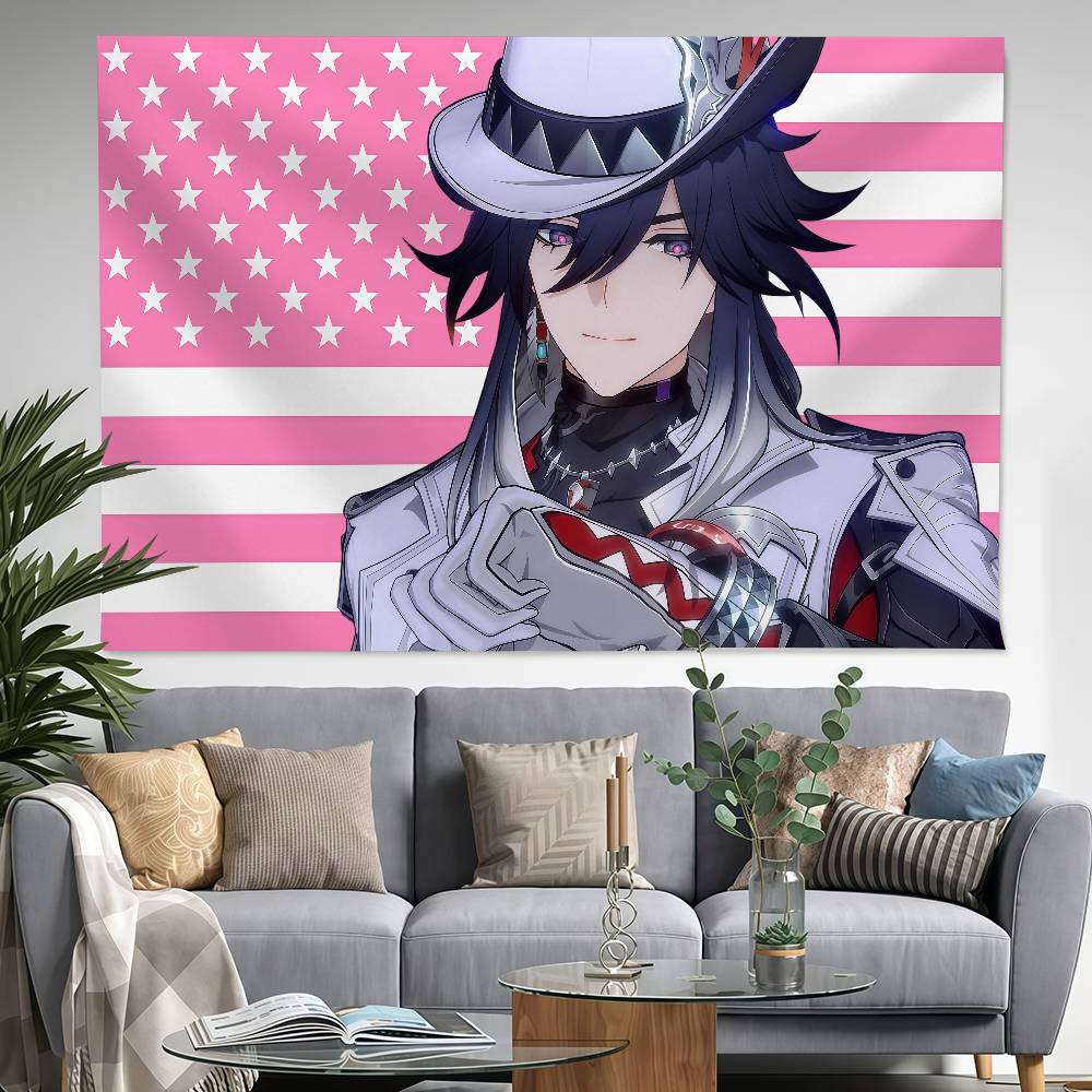 Outdoor Camping Usa - Bandiera Decorativa Ashveil Honkai Star Rail