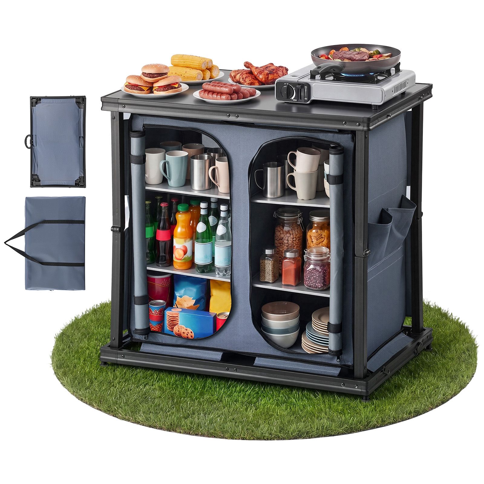 Armadio pieghevole per campegg - Outdoor Camping Kitchen Setup recensione e prezzo