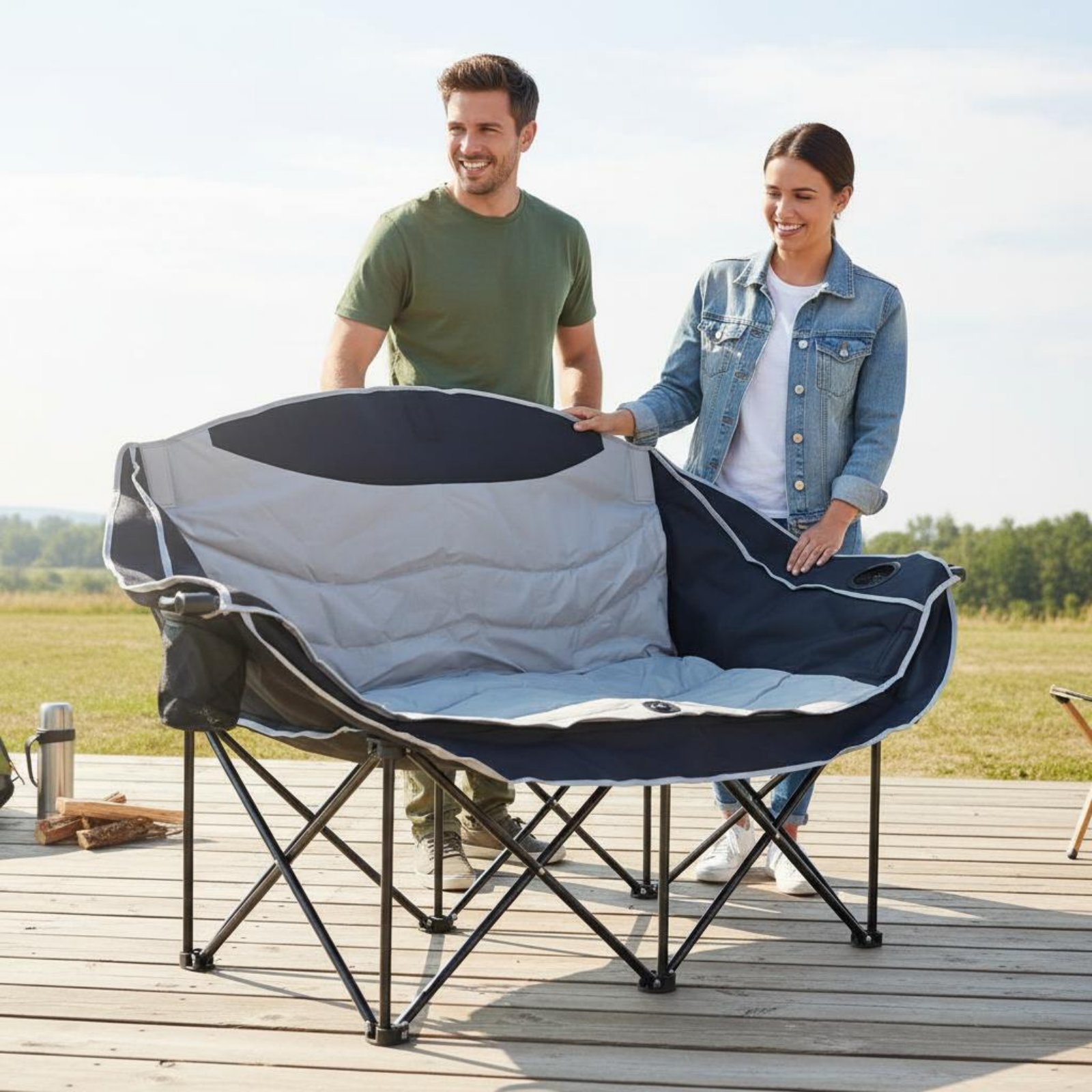 Sedia da Campeggio Doppia Pieg - Outdoor Camping Meals recensione e prezzo