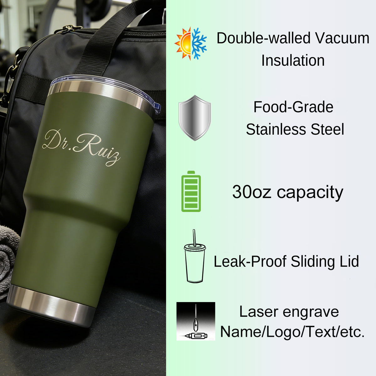 Tumbler Personalizzato da 30 o - Vacuum Insulated Flask recensione e prezzo