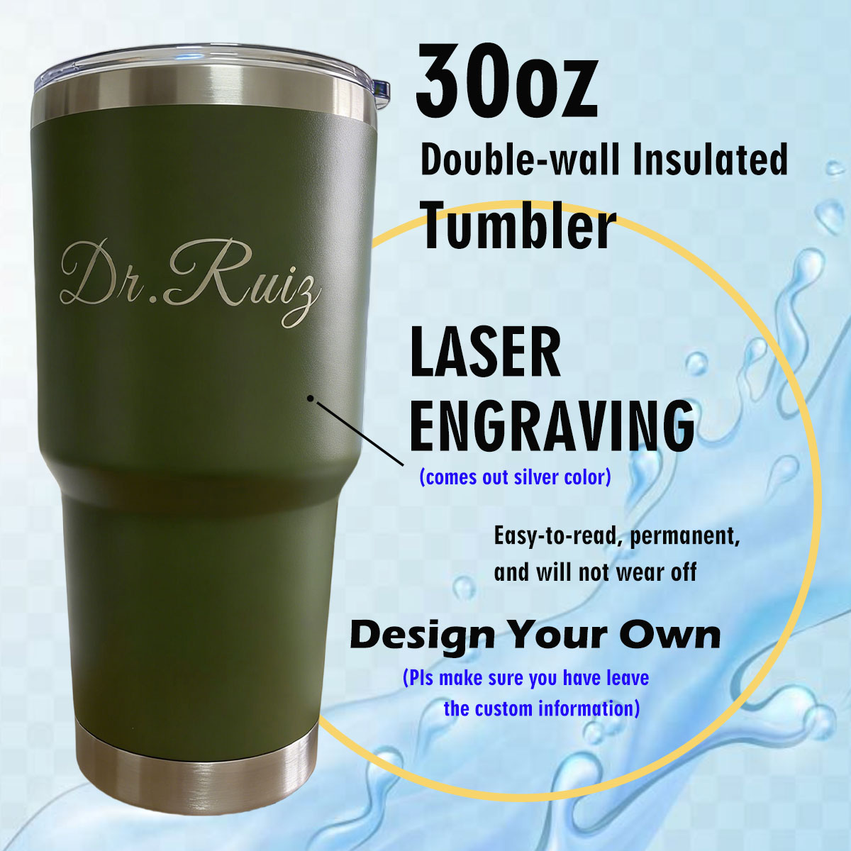 Tumbler Personalizzato da 30 o - Vacuum Insulated Flask recensione e prezzo