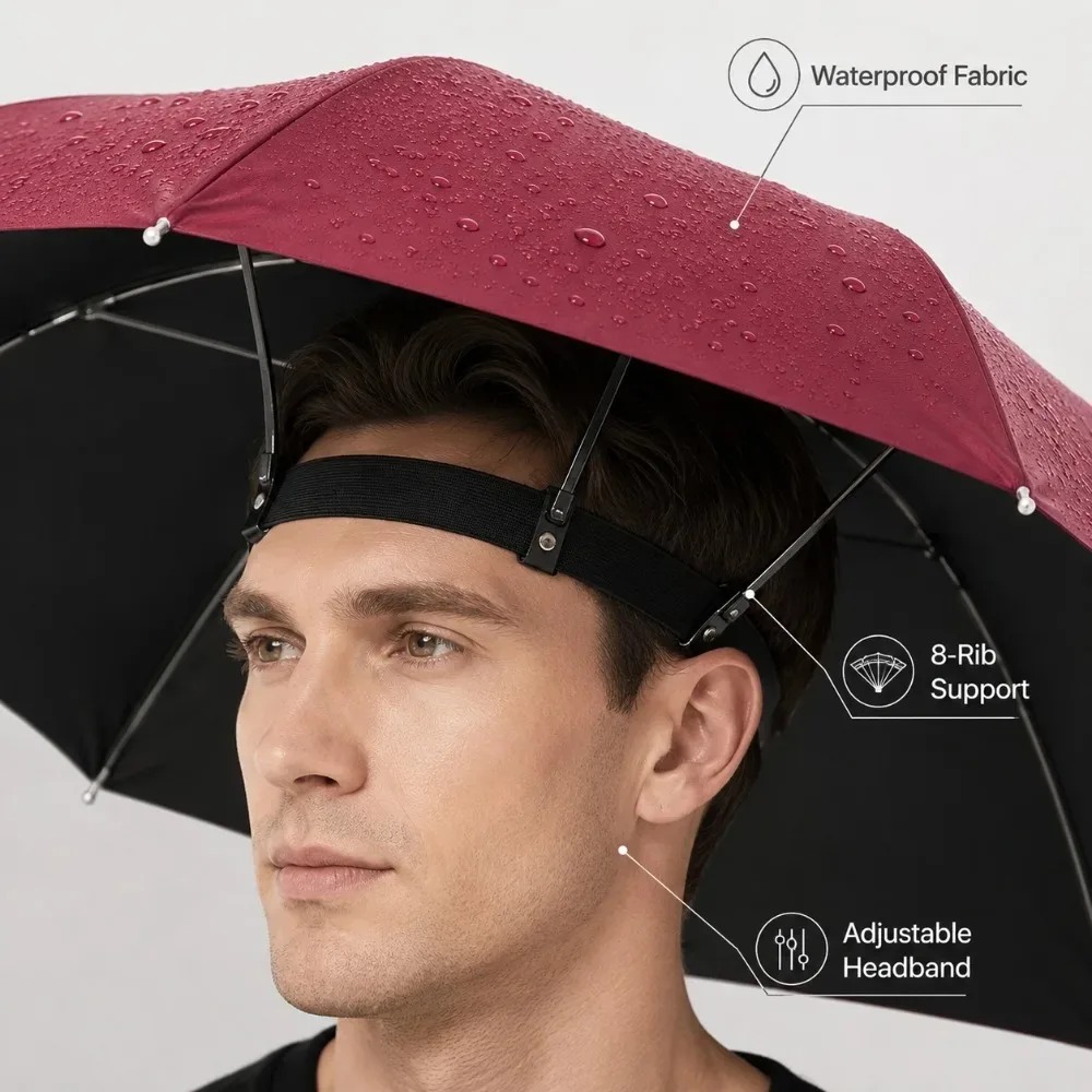 Cappello Ombrello Pieghevole a - Outdoor Camping Hat recensione e prezzo