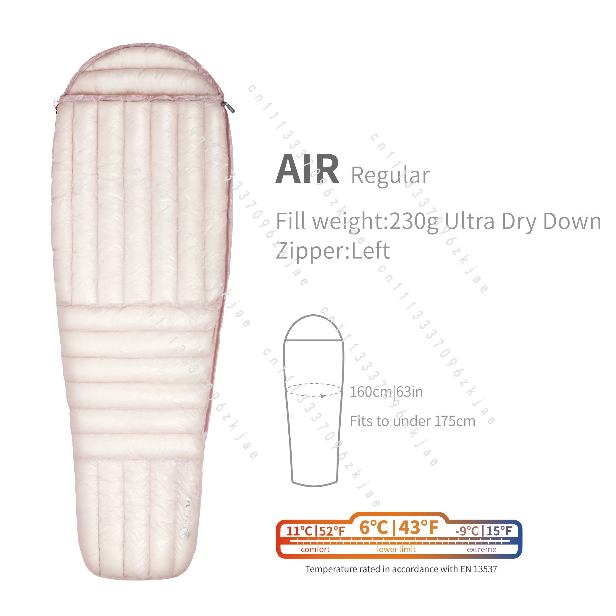Sacco a Pelo AIR 10D 800FP Ult - Outdoor Camping Sleeping Bag recensione e prezzo