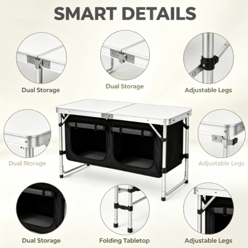 Tavolo da Campeggio Pieghevole - Outdoor Camping Kitchen Setup recensione e prezzo