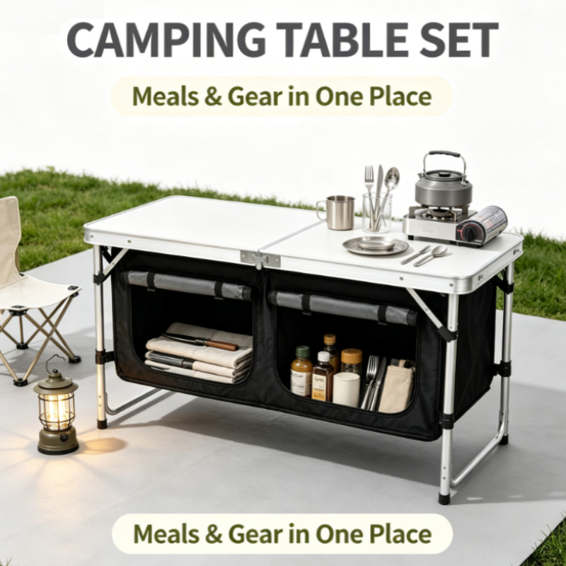 Tavolo da Campeggio Pieghevole - Outdoor Camping Kitchen Setup recensione e prezzo