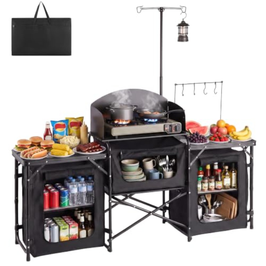 Tavolo da Campeggio Pieghevole - Outdoor Camping Kitchen Setup recensione e prezzo
