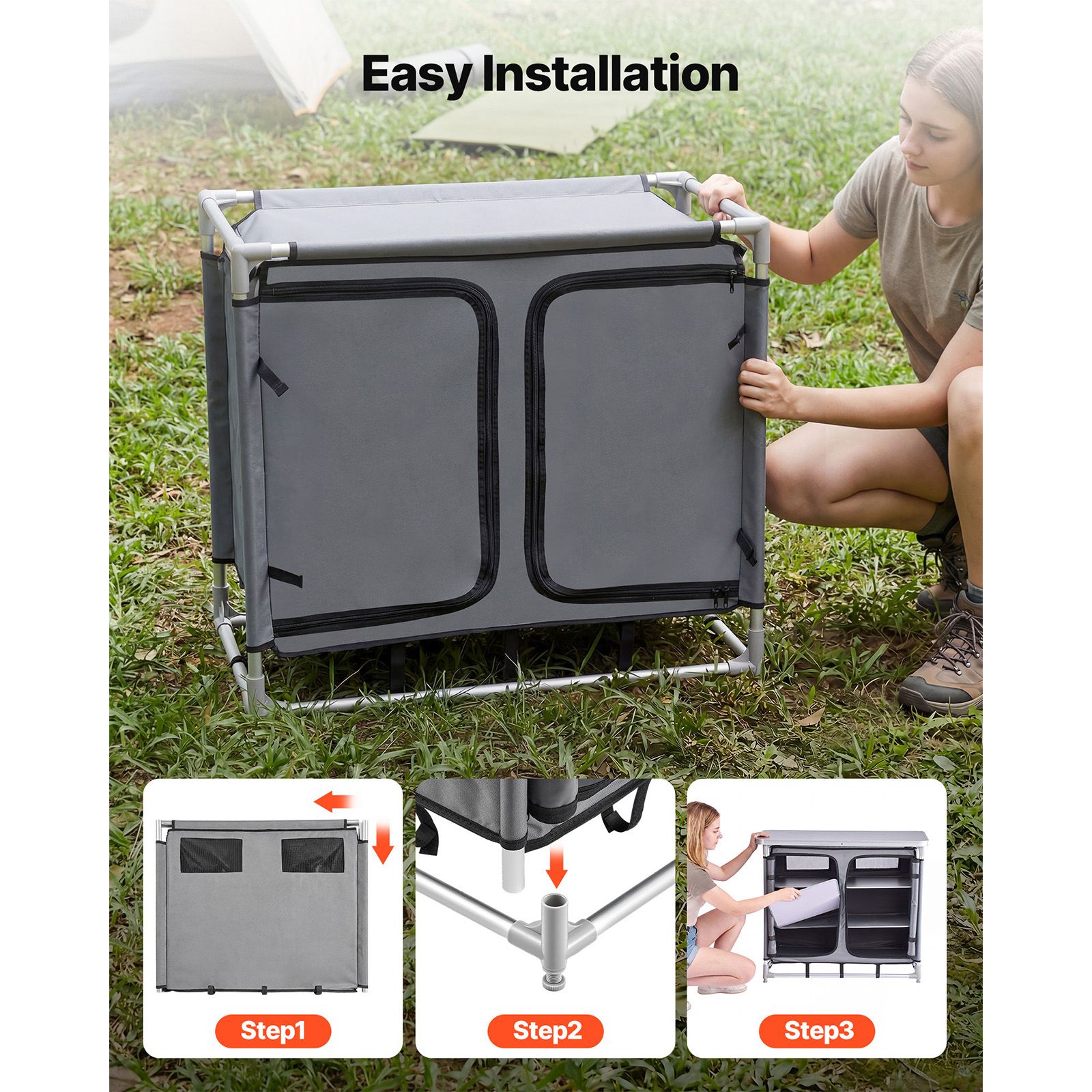 Mobiletto da Campeggio, Tavolo - Outdoor Camping Kitchen Setup recensione e prezzo