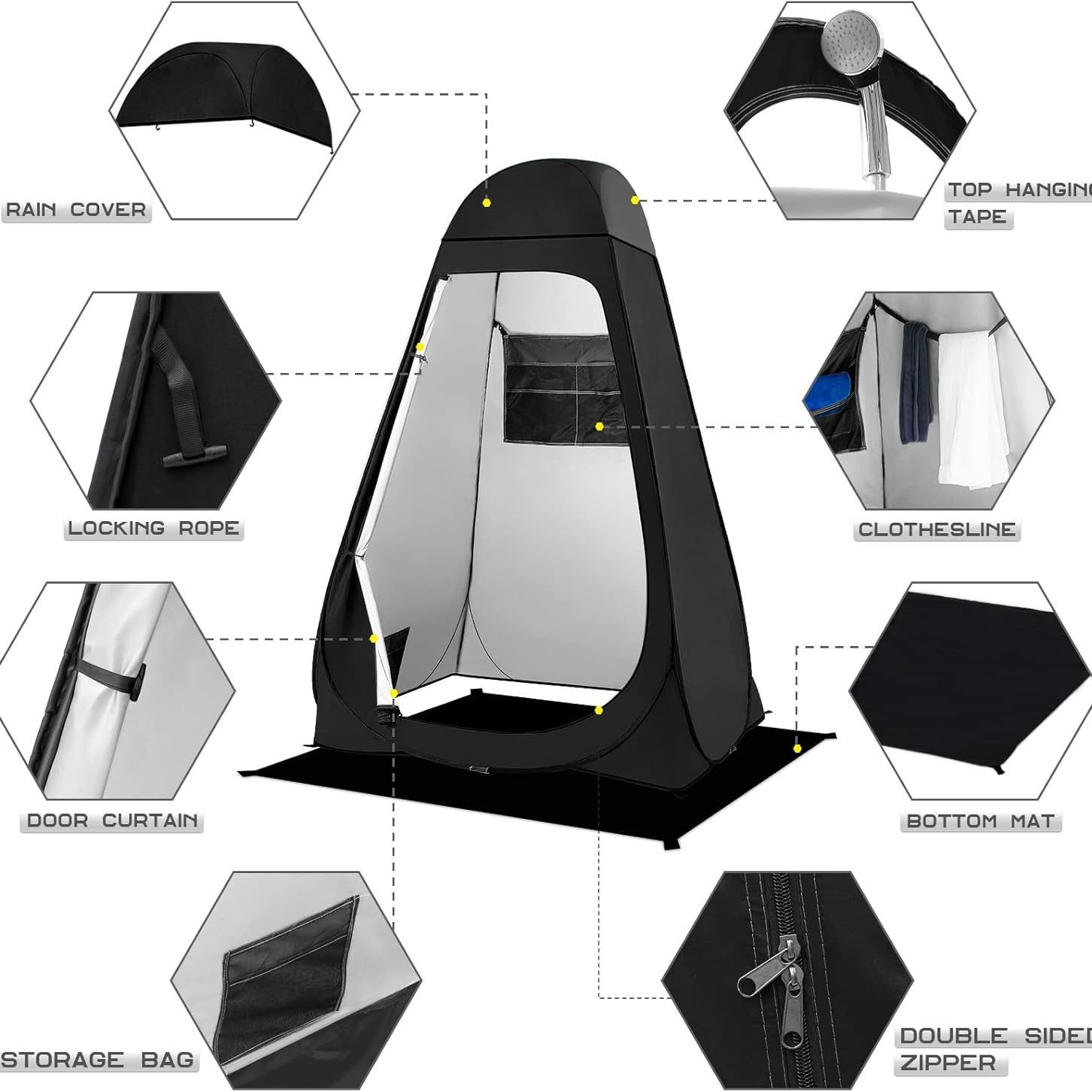 Tenda Pop-Up Portatile per WC  - Outdoor Camping Toilet Tent recensione e prezzo